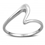 Plain Lightning Silver Ring, rp381